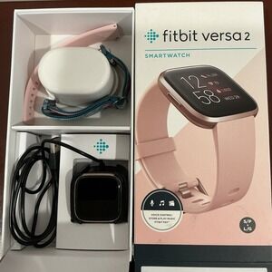 Fitbit Versa 2 Health & Fitness Smartwatch - Petal/Copper Rose EUC